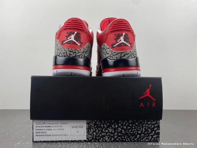 Official Maikesneakers Khaled Air Jordan DJ AJ3-770438 3 Grateful Retro 0717